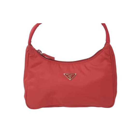 Prada Hobo Handbag One Shoulder Mini Bag Nylon Red - Picture 2 of 10